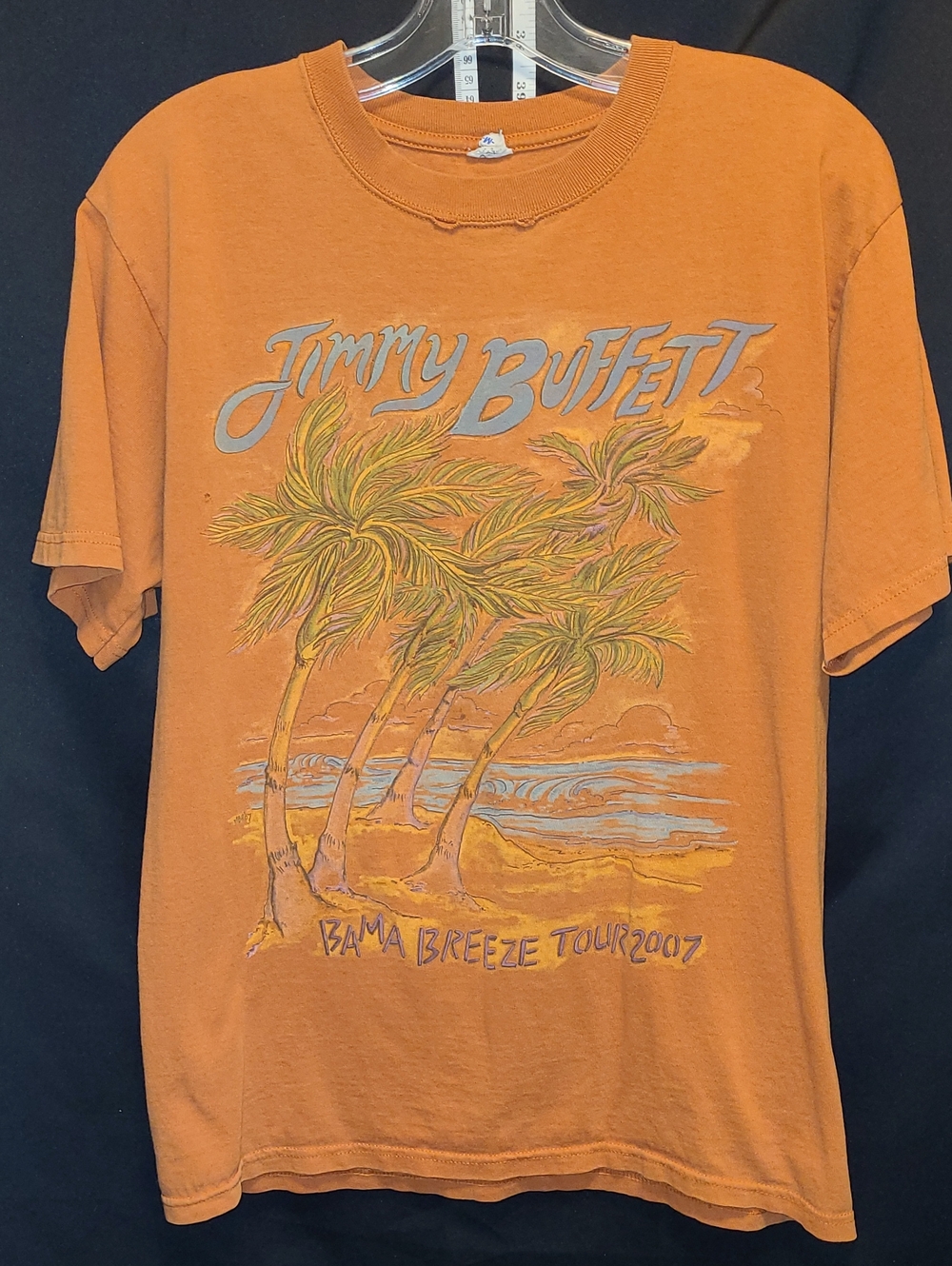 JIMMY BUFFET 2007 Orange Bama Breeze Tour Graphic Tee SIZE MED